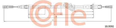 Cable Pull, parking brake COFLE 10.9592
