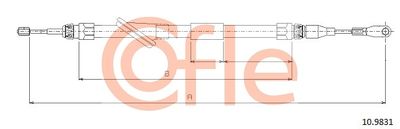 Cable Pull, parking brake COFLE 10.9831