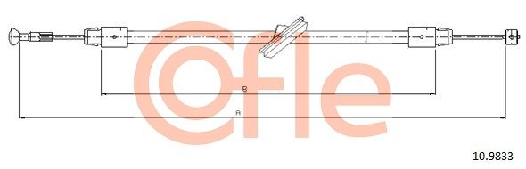 COFLE 10.9833 Cable Pull, parking brake