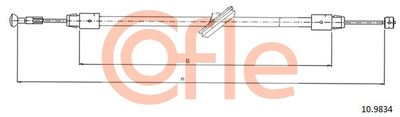 Cable Pull, parking brake COFLE 10.9834