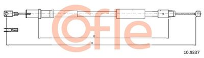 Cable Pull, parking brake COFLE 10.9837