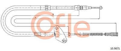 Cable Pull, parking brake COFLE 10.9871