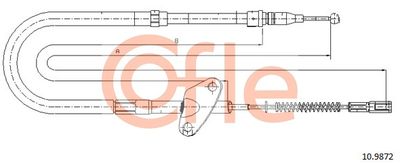 Cable Pull, parking brake COFLE 10.9872