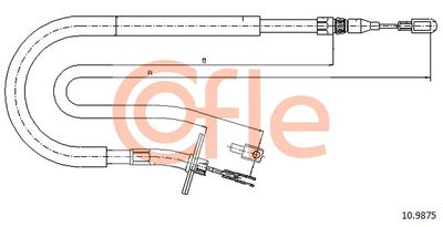 Cable Pull, parking brake COFLE 10.9875