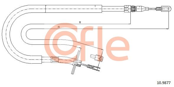 COFLE 10.9877 Cable Pull, parking brake