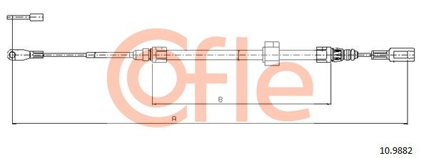 COFLE 10.9882 Cable Pull, parking brake