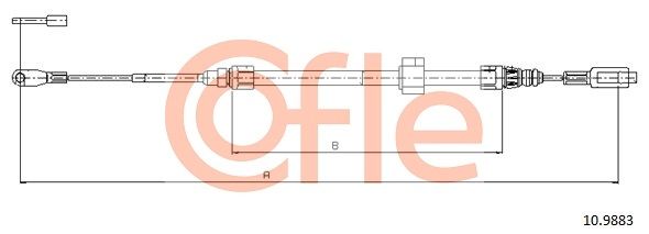 COFLE 10.9883 Cable Pull, parking brake