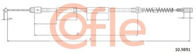 Cable Pull, parking brake COFLE 10.9891