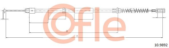COFLE 10.9892 Cable Pull, parking brake