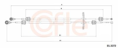 Cable Pull, manual transmission COFLE 11.3272