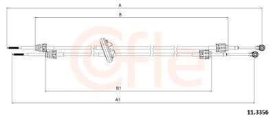 Cable Pull, manual transmission COFLE 11.3356