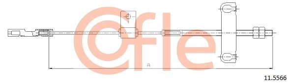 COFLE 11.5566 Cable Pull, parking brake