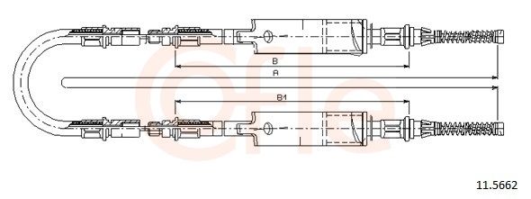 COFLE 11.5662 Cable Pull, parking brake