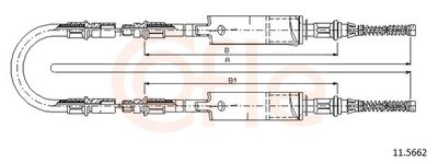 Cable Pull, parking brake COFLE 11.5662