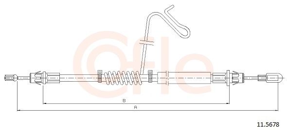 COFLE 11.5678 Cable Pull, parking brake