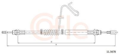 Cable Pull, parking brake COFLE 11.5678