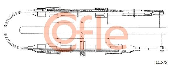 COFLE 11.575 Cable Pull, parking brake