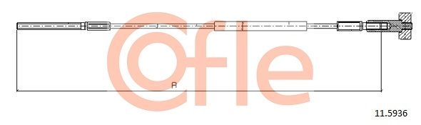 COFLE 11.5936 Cable Pull, parking brake