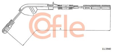 Cable Pull, parking brake COFLE 11.5940