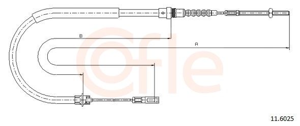 COFLE 11.6025 Cable Pull, parking brake