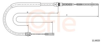 Cable Pull, parking brake COFLE 11.6025