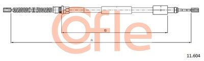 Cable Pull, parking brake COFLE 11.604