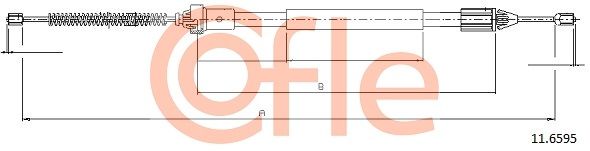 COFLE 11.6595 Cable Pull, parking brake