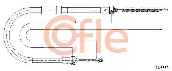 COFLE 11.6662 Cable Pull, parking brake