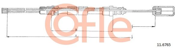 COFLE 11.6765 Cable Pull, parking brake