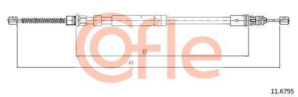 COFLE 11.6795 Cable Pull, parking brake