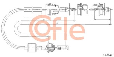 Cable Pull, clutch control COFLE 11.2146