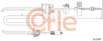 Cable Pull, clutch control COFLE 11.2147