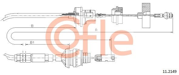 COFLE 11.2149 Cable Pull, clutch control