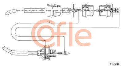 Cable Pull, clutch control COFLE 11.2244