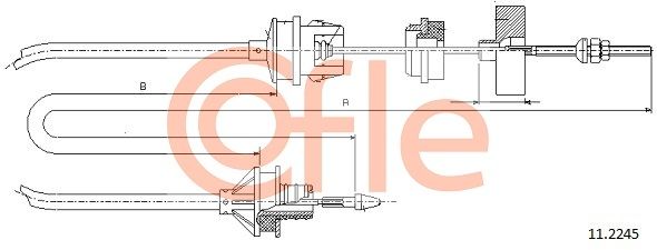 COFLE 11.2245 Cable Pull, clutch control