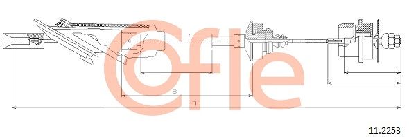 COFLE 11.2253 Cable Pull, clutch control