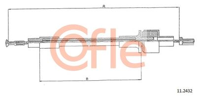 Cable Pull, clutch control COFLE 11.2432