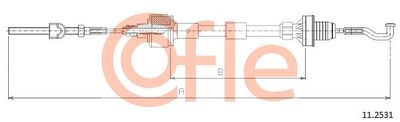 Cable Pull, clutch control COFLE 11.2531