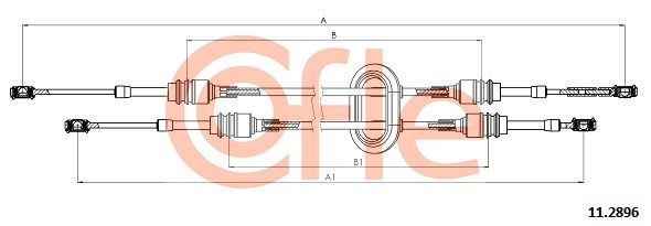 COFLE 11.2896 Cable Pull, manual transmission