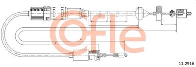 Cable Pull, clutch control COFLE 11.2916