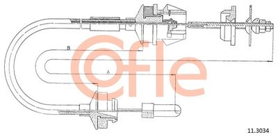 Cable Pull, clutch control COFLE 11.3034