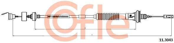 COFLE 11.3043 Cable Pull, clutch control
