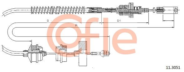COFLE 11.3051 Cable Pull, clutch control