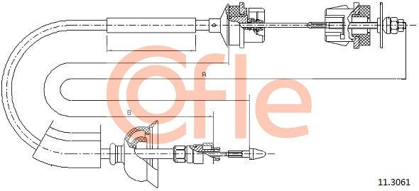 COFLE 11.3061 Cable Pull, clutch control