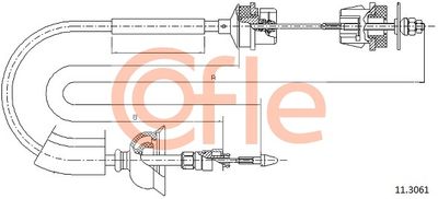 Cable Pull, clutch control COFLE 11.3061