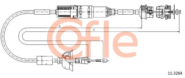 COFLE 11.3264 Cable Pull, clutch control