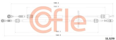 Cable Pull, manual transmission COFLE 11.3270