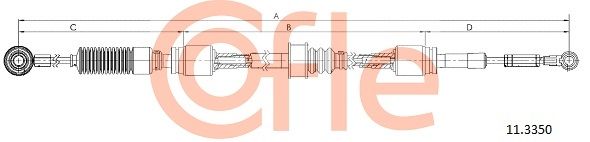 COFLE 11.3350 Cable Pull, manual transmission