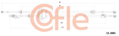 Cable Pull, manual transmission COFLE 11.3885