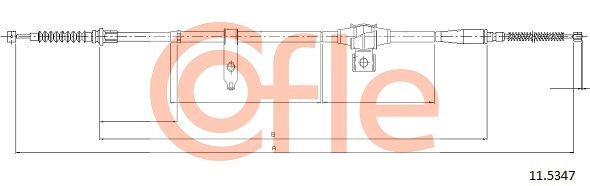COFLE 11.5347 Cable Pull, parking brake